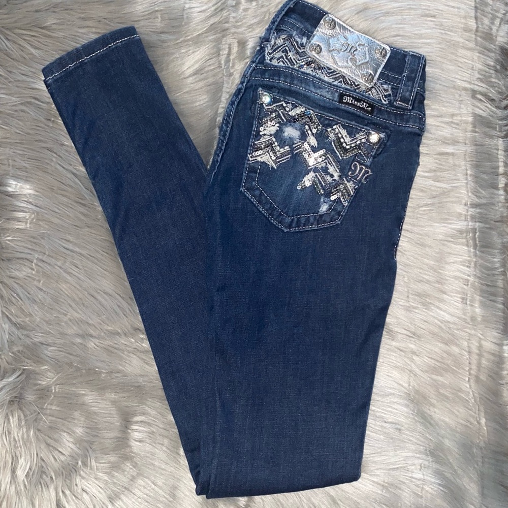 Miss Me Dark Wash Skinny Jeans